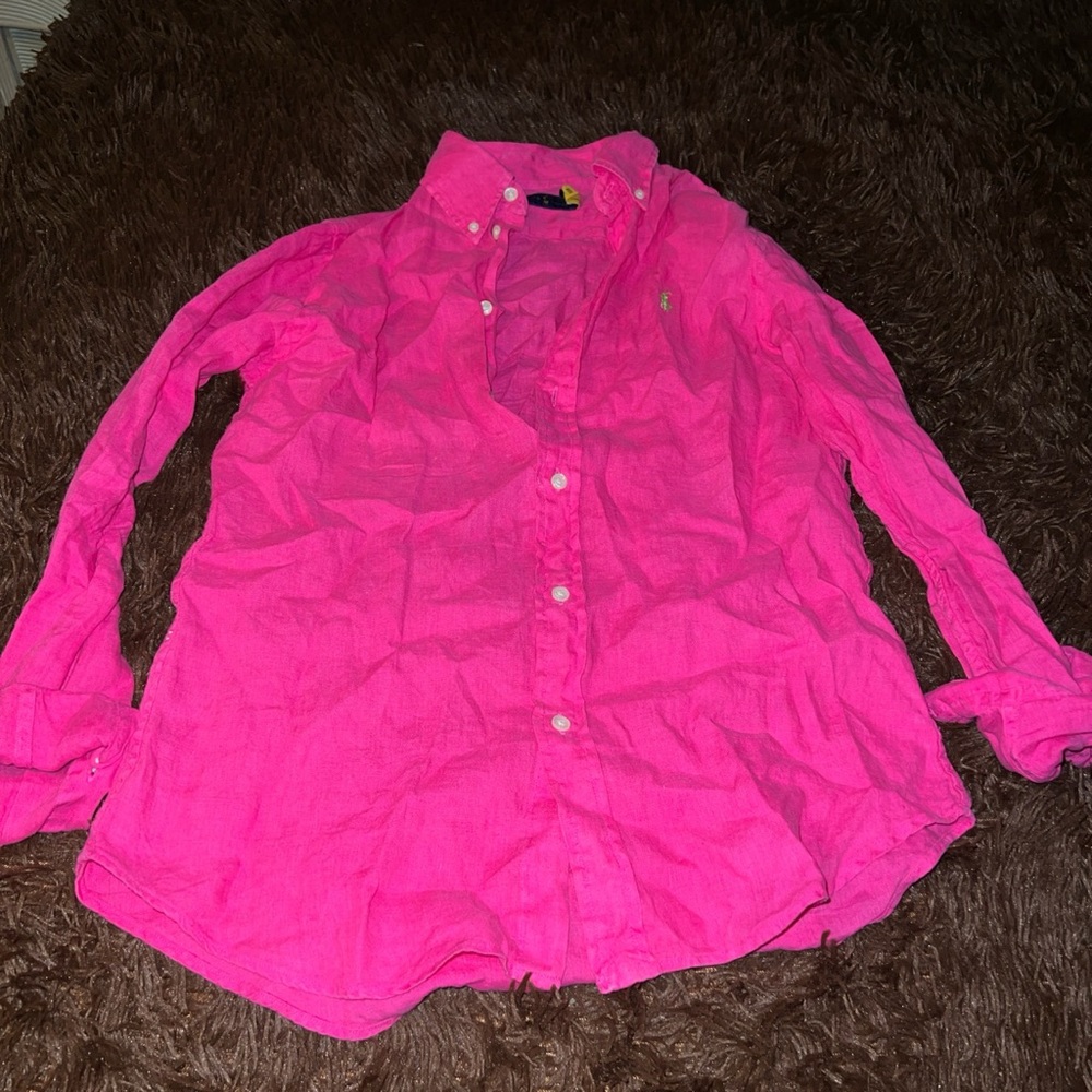 Polo Ralph Lauren Button Up Shirt:Hot Pink